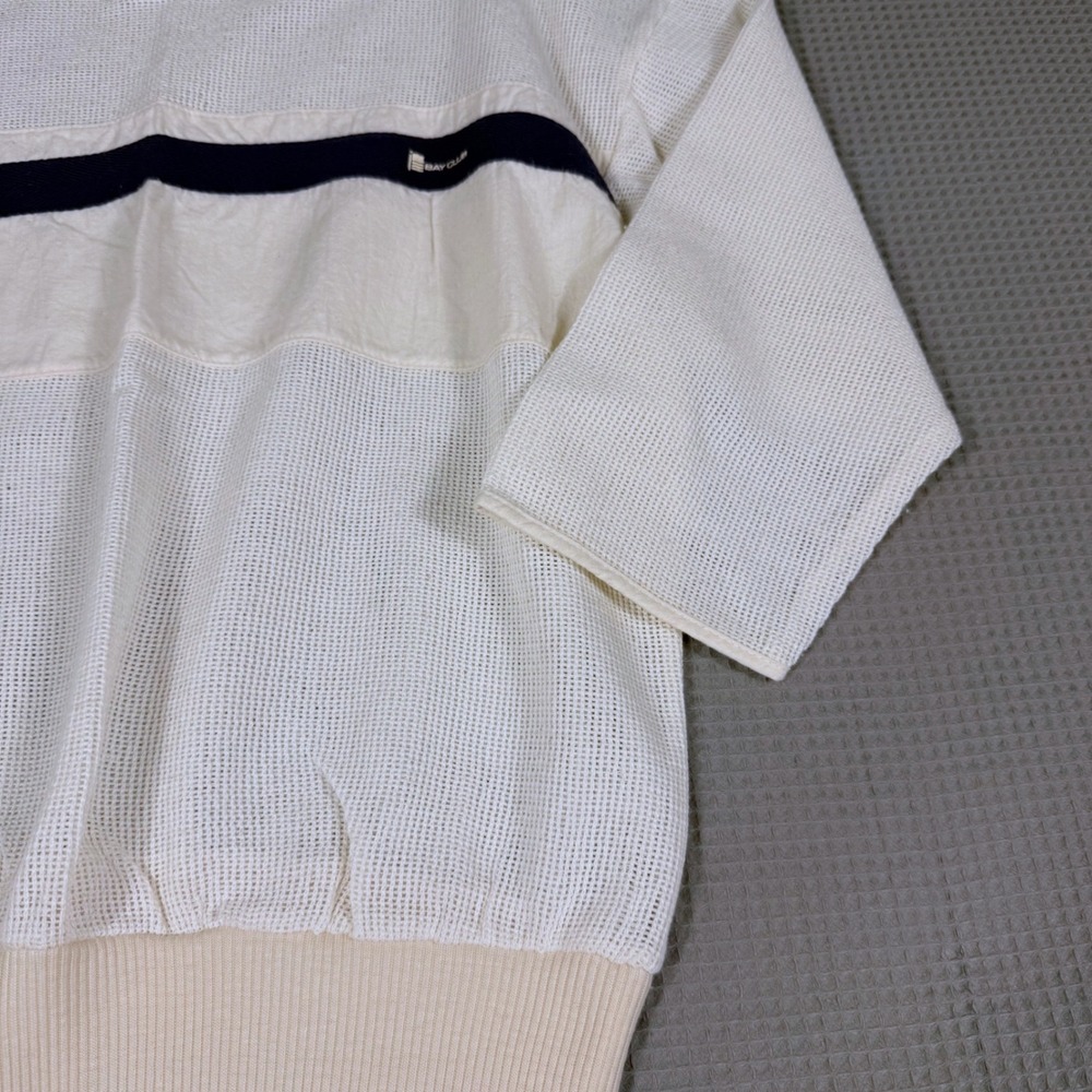 Bay Club Catalina Vintage 2 Piece Set M Cream Mesh Top High Waist Pants Coastal - Picture 14 of 16